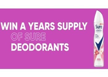 Win a year's supply of Sure Deodorants