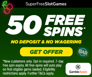 Get 50 Free Spins* - No Deposit or Wagering!